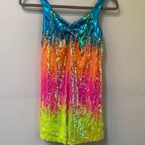 Dance costume - colorful and full of sequins!